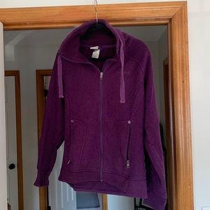 Zip up cowel neck sweater